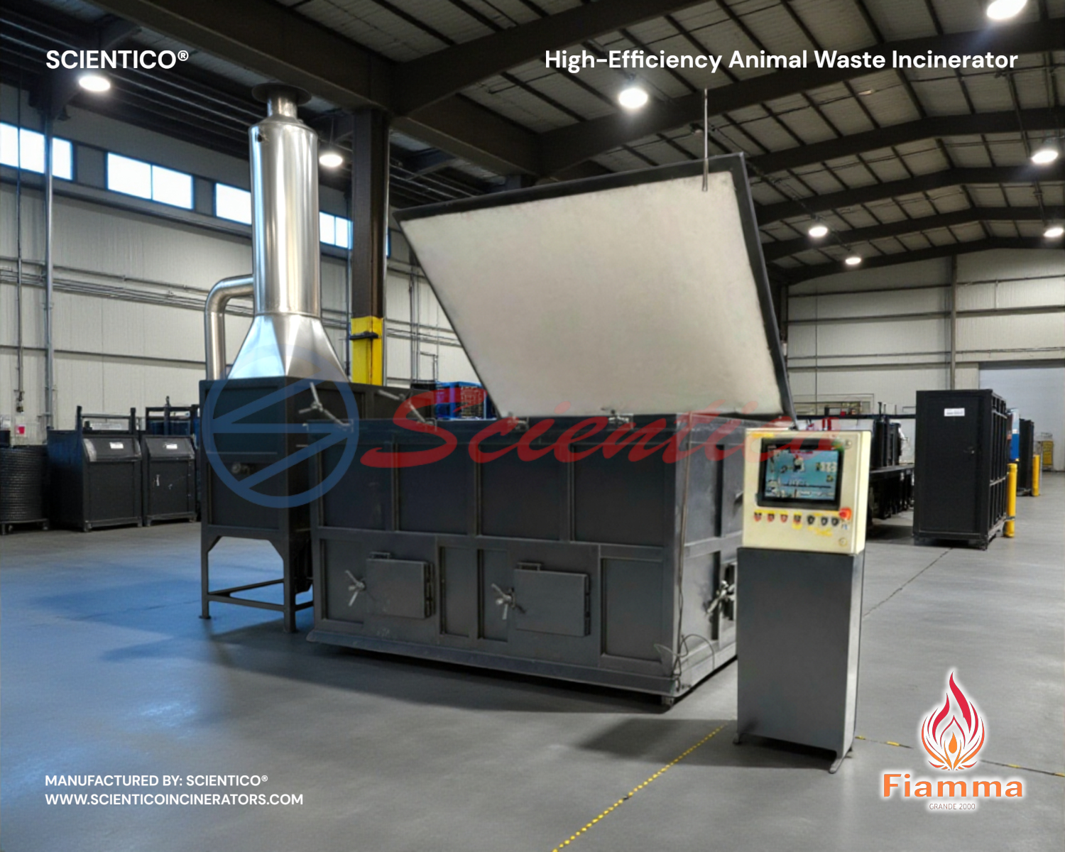 Animal Waste Incinerator Manufacturer in India – Scientico high-efficiency animal incineration system for safe and sustainable waste disposal.