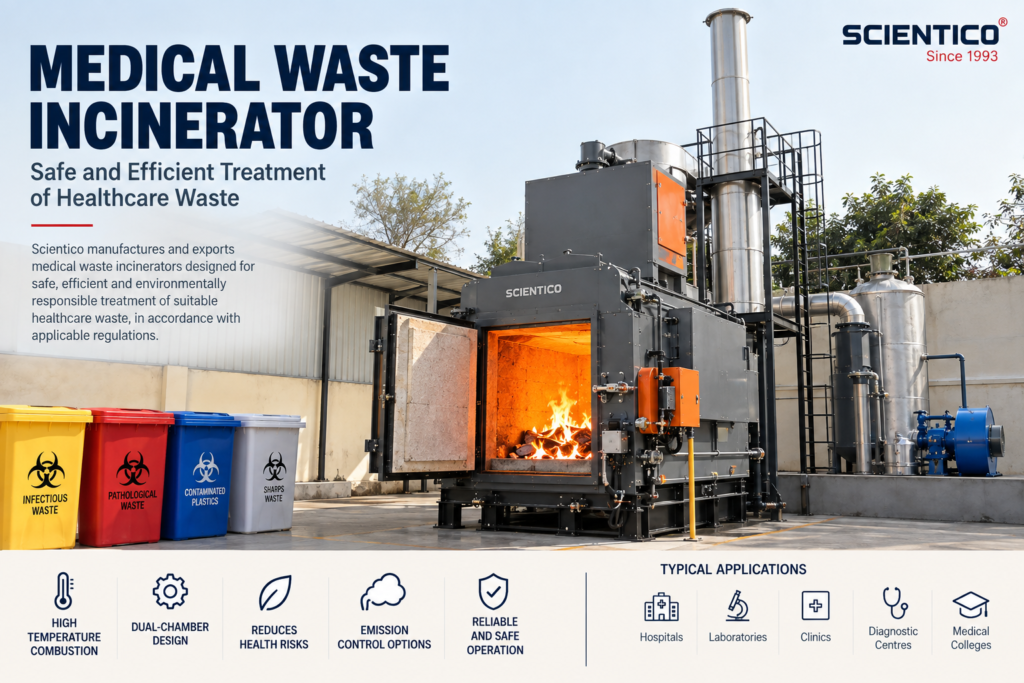 Medical waste incinerator for healthcare waste treatment